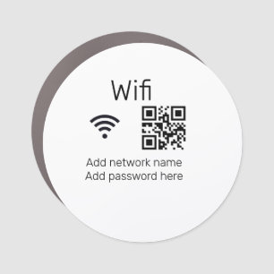 Wifi password sign add Q R code here details here