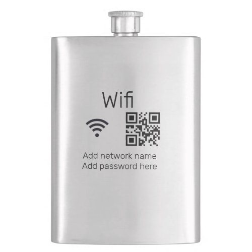 Wifi password sign add Q R code here details here  Flask