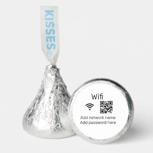 Wifi password sign add Q R code here details here  Hersheys Kisses