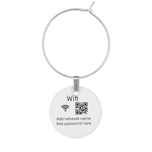 Wifi password sign add Q R code here details here  Wine Charm