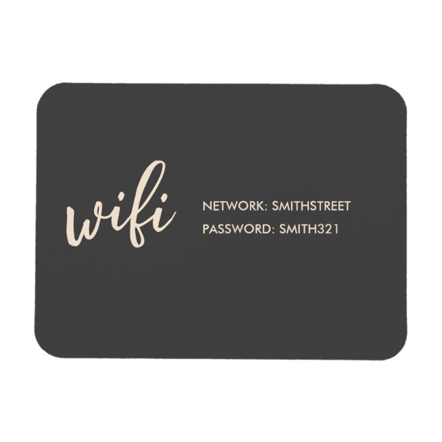 WIFI Password Sign Magnet (Horizontal)