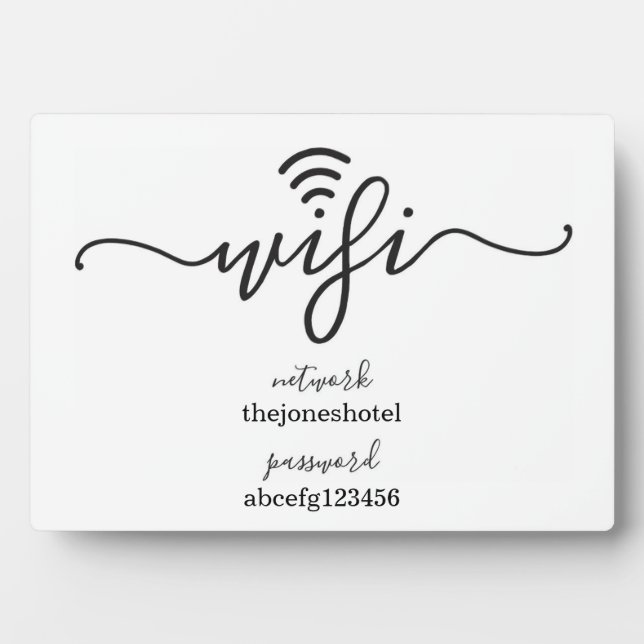 Wifi Password Sign | Simply Right Plaque (Front)