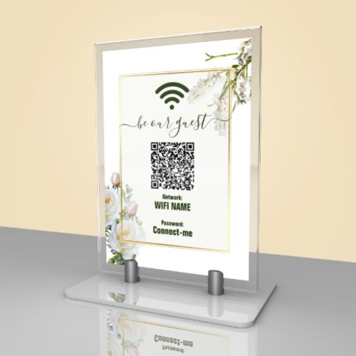 Wifi Password Sign Wedding  Business Table Card