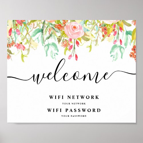 Wifi Password Sign Wifi Poster