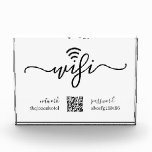 Wifi Password Sign With Qr Code / Bar Code Acrylic Award at Zazzle