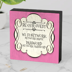 Wifi Password Wooden Box Sign