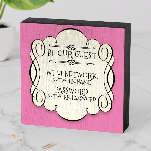 Wifi Password Wooden Box Sign (In Situ Horizontal)