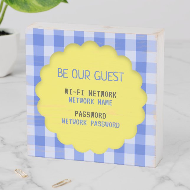 Wifi Password Wooden Box Sign (In Situ Horizontal)