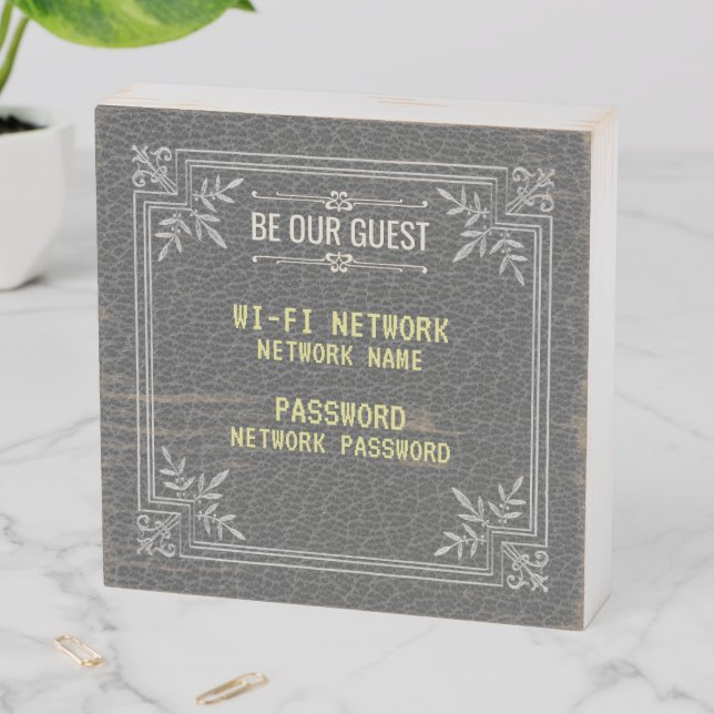 Wifi Password Wooden Box Sign (In Situ Horizontal)