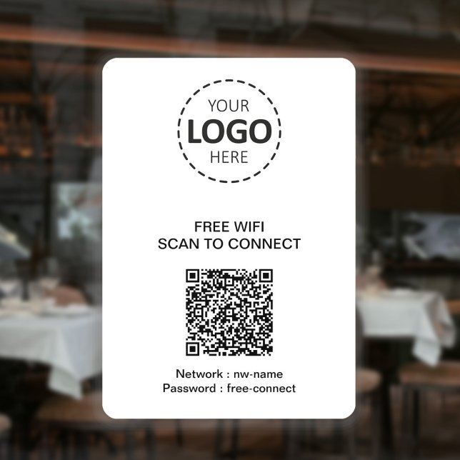  WIFI QR Code and Logo Window Sign (Creator Uploaded)