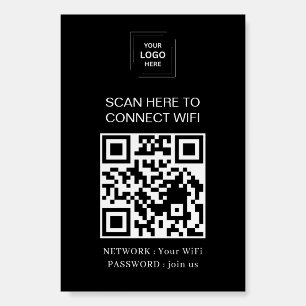 WiFi QR Code Foam Board Sign Scan to Connect