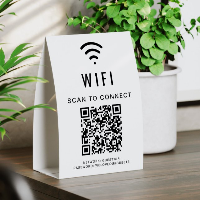 WiFi QR Code Paper Table Tent (Creator Uploaded)