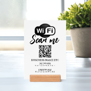 Wifi QR Code Password and Network Personalized  Holder
