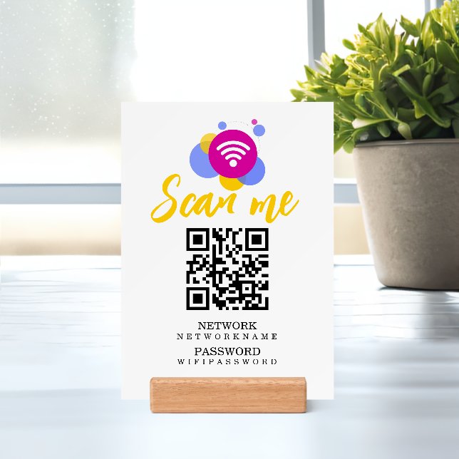Wifi QR Code Password and Network Personalized  Holder (Insitu 1)