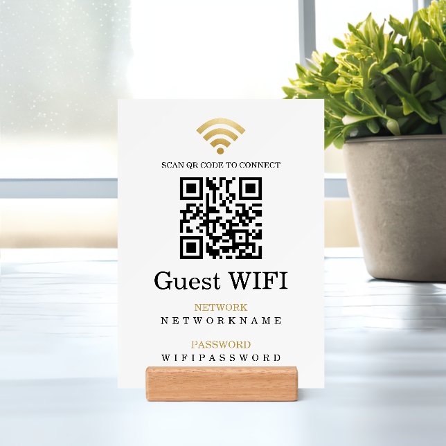 Wifi QR Code Password and Network Personalized  Holder (Insitu 1)