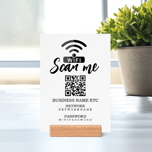 Wifi QR Code Password and Network Personalized  Holder (Insitu 1)