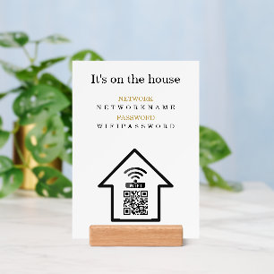 WIFI QR Code Password and Network Personalized  Holder