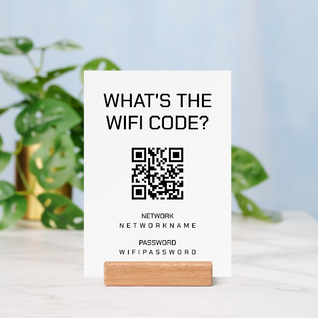 Wifi QR Code Password and Network Personalized  Holder (Insitu 3 (Back))
