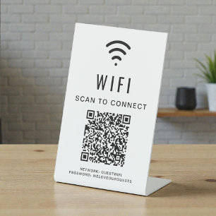 Wifi QR Code Scan To Connect Pedestal Sign