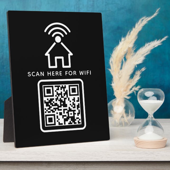 Wifi QR Code Scan to Connect Self Adhesive  Plaque (Side)
