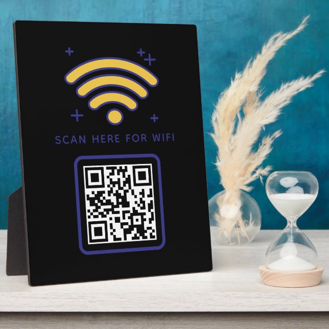 Wifi QR Code Scan to Connect Self Adhesive  Plaque (Side)