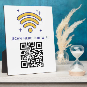 Wifi QR Code Scan to Connect Self Adhesive Plaque