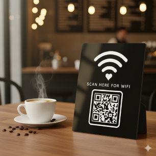 Wifi QR Code Scan to Connect Self Adhesive Plaque