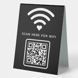 Wifi QR Code Scan to Connect Self Adhesive Table Tent