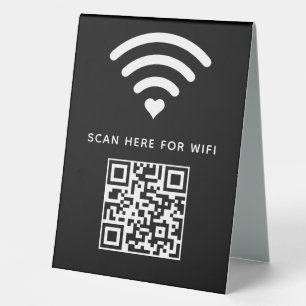 Wifi QR Code Scan to Connect Self Adhesive Table Tent
