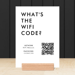 WiFi QR Code Tabletop Sign   Connect Wi-Fi Network Holder