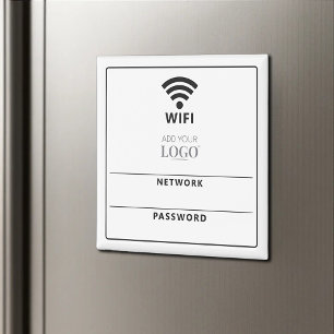 WiFi QR Sign Network Password Scan to Connect Magnet