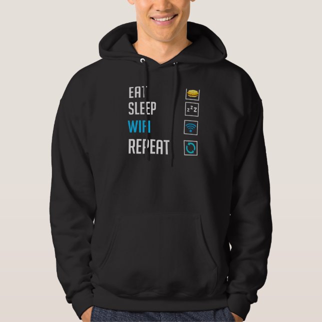 Wifi Router Internet Password Quotes Computer Wlan Hoodie (Front)