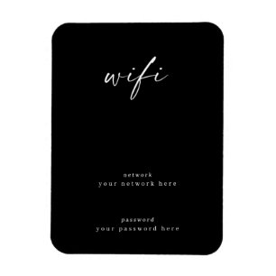 Wifi Sign for Guest Room 4x6 Framable Magnet