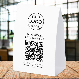  WiFi Table Tent   Network QR Paper Tabletop Sign