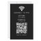 WIFI Tabletop Sign | QR Code Black Wireles Network