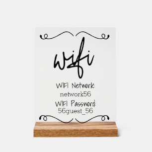 Wifi Vacation Home Rental House Acrylic Sign