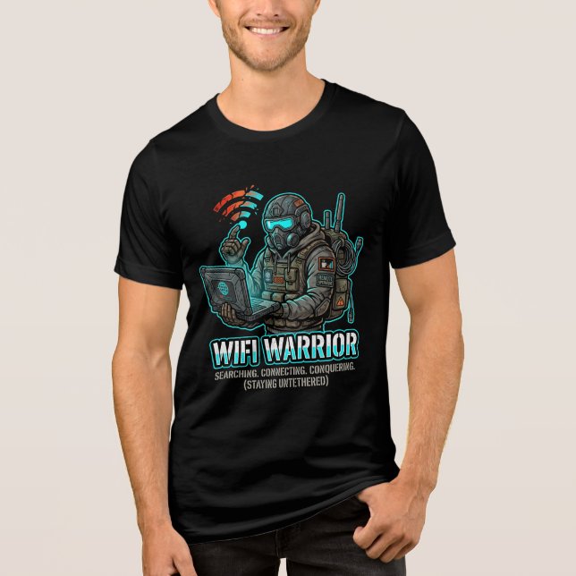 WiFi Warrior: The Remote Work Survival Tee (Front)