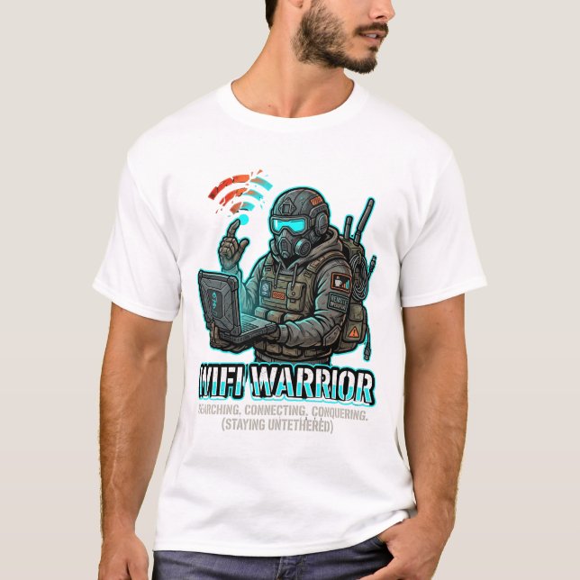 WiFi Warrior: The Remote Work Survival Tee (Front)