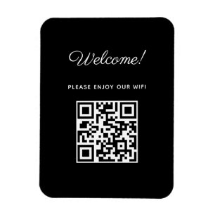 WIFI Welcome Sign with QR Code  Magnet