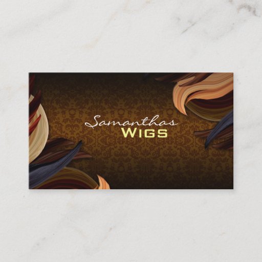 Customizable Wig Shop Business Cards
