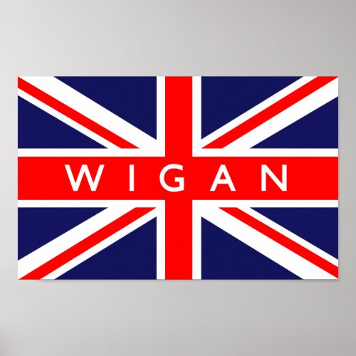 Wigan UK Flag Poster