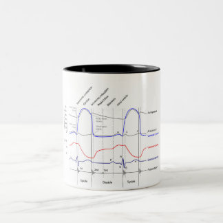 Wiggers Diagram cardiaccycle events left ventricle Two-Tone Coffee Mug