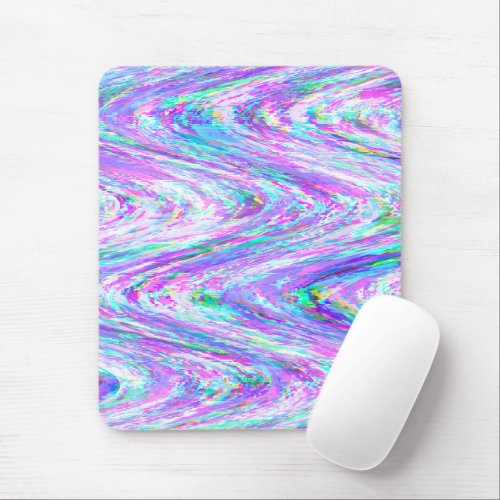 Wiggle glitch lines colorful purple  mouse pad