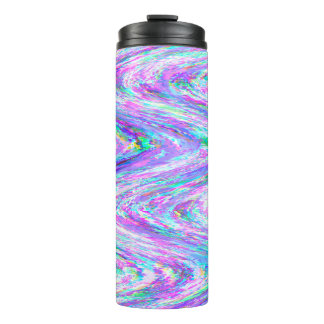 Wiggle glitch lines colorful purple thermal tumbler