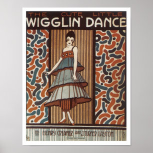 Wigglin' Dance Vintage Songbook Cover Poster