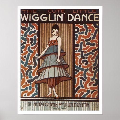 Wigglin Dance Vintage Songbook Cover Poster