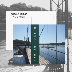 Wiggly Bridge York Maine Photographic Postcard