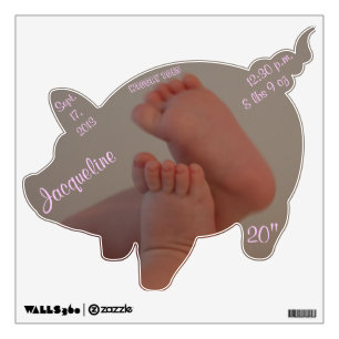 Wiggly Toes Baby Girl Wall Sticker