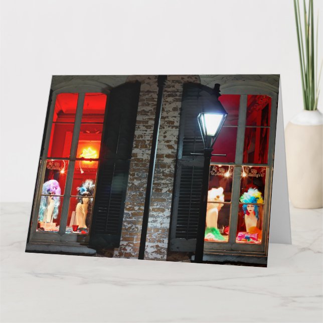 WIGS AFTER DARK Jumbo Greeting Card (Front)