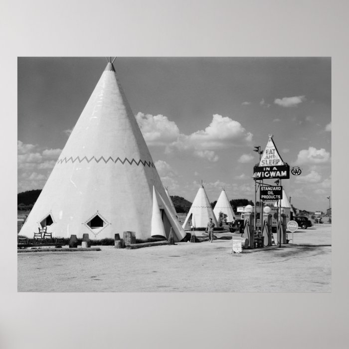 Wigwam Village, Cave City, Kentucky 1940 Print